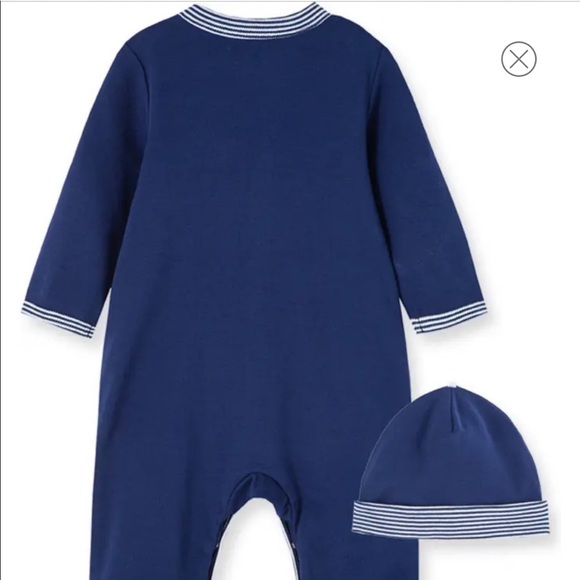 Little Me Sports Embroidery Footie & Hat New - Picture 5 of 9